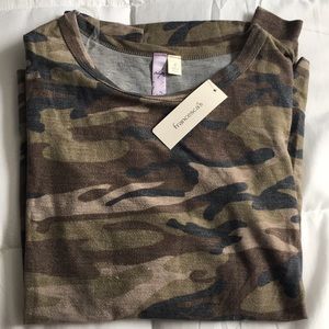 Francesca's Camo Sweathshirt NWT!